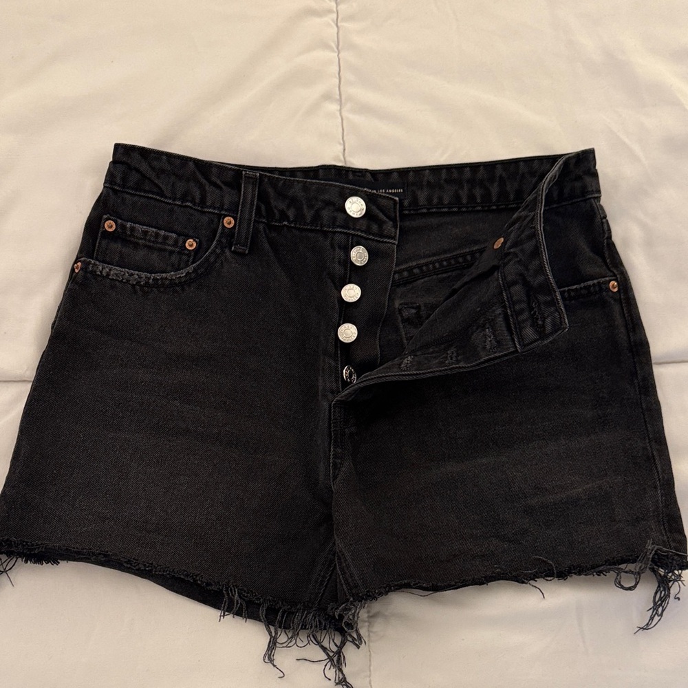 GRLFRND Helena High Rise Black Jean Shorts - Picture 5 of 10